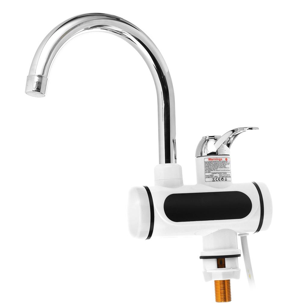 Calentador de agua eléctrico de cocina de 3000 W, grifo de agua caliente instantánea, grifo de agua fría, calentador de agua instantáneo sin tanque