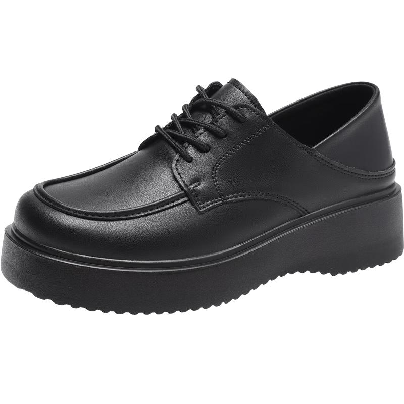 ZHR Women s Retro British Style Lace-Up Loafers EU 36