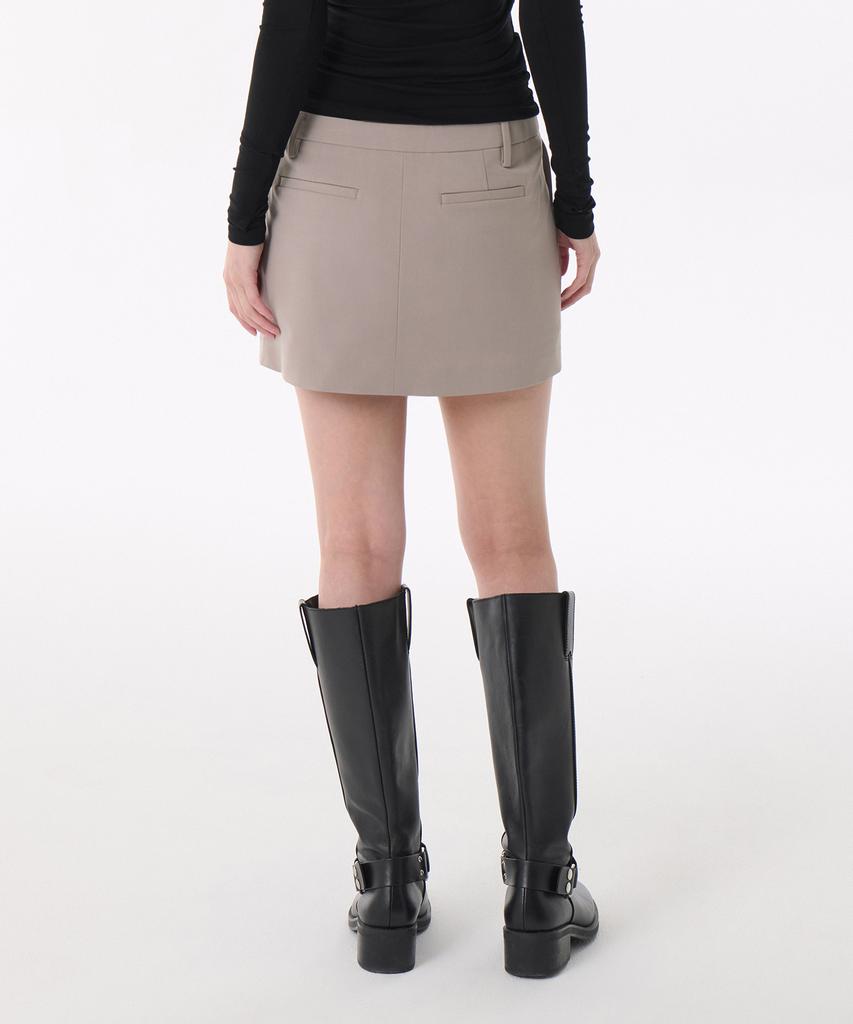 Musinsa Standard Woman Women'S Low-Rise Mini Skirt [Light Beige]