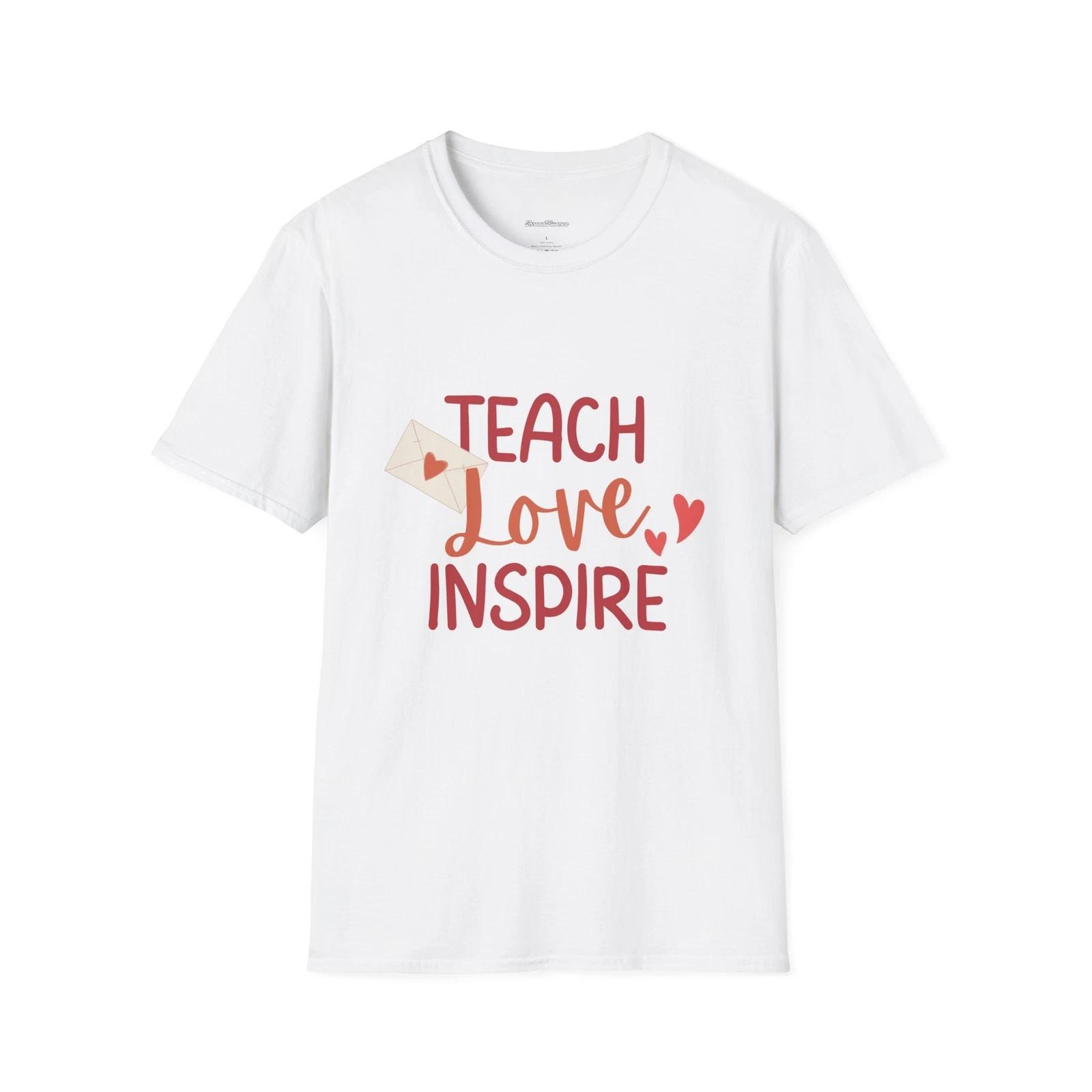 Teach Love Inspire Heart T-Shirt, Teacher Gift, Inspirational Shirt, Love Tee 3XL