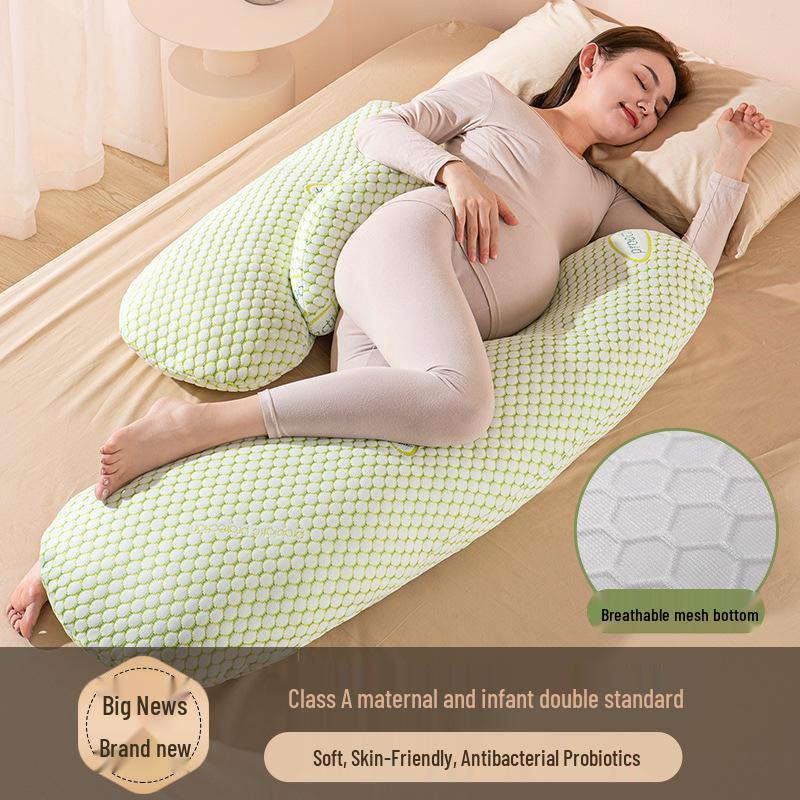 Maternity Summer Side Sleeper Pillow - Lumbar and Belly Support for Pregnant Women