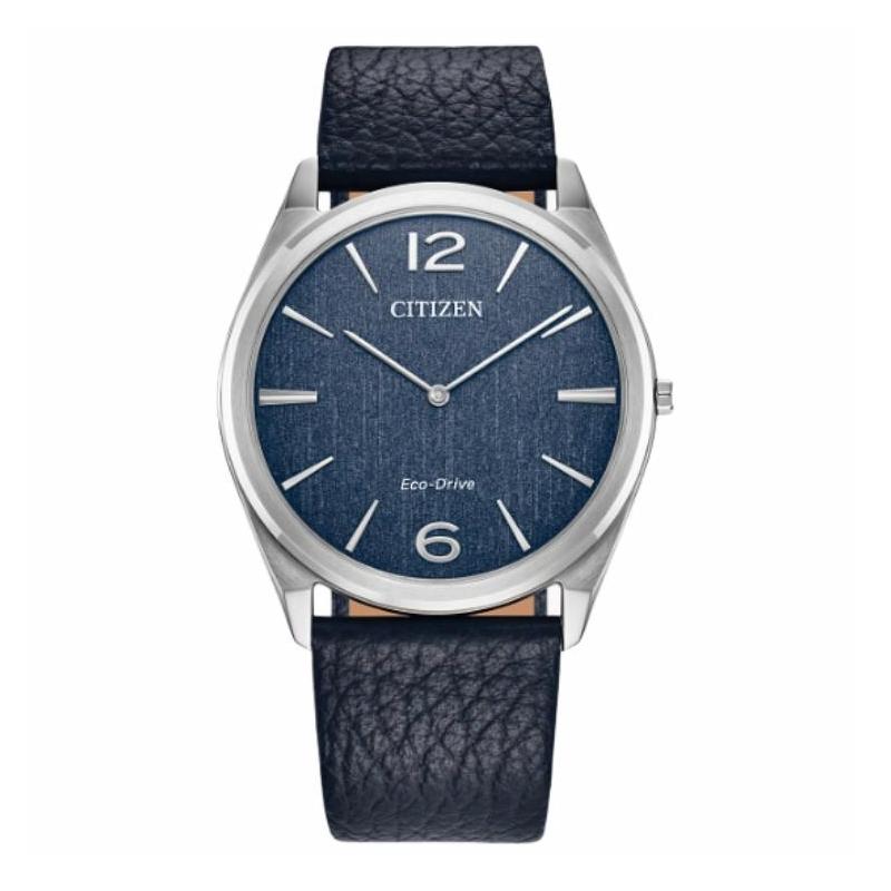 CITIZEN Classic Series 50m Waterproof Solar Quartz Leather Strap 38.4mm Men s Watch Blue Dial AR3120-08L синий