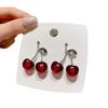 Cute Cherry Drop Earrings, Korean Sweet Creative Fruit Minimalist Jewelry