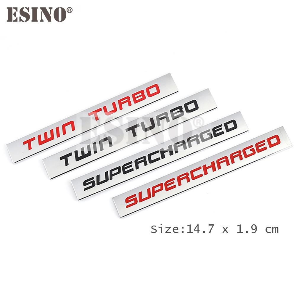 Car Styling Turbo Diesel Twin Turbo Turbocharged Supercharged 3D Metal Alloy Adhesive Emblem Sticker Car Body Badge