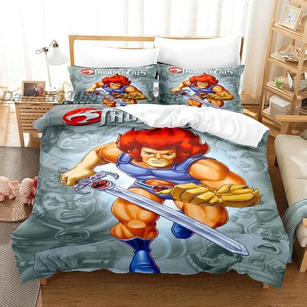 Thundercats Povlečení Jednolůžko Twin Plné Královna Král Velikost Postelové Sady Aldult Chlapecký Pokoj Povlak na Peřinu Sady 3D Tisk Anime Povlečení