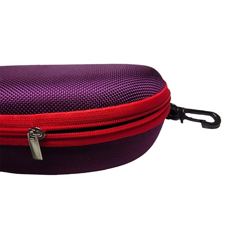 Portable Eva Glasses Case With Carabiner Hook Colorful Sunglasses Hard Cases Zipper Eyeglasses Protector Box Eyewear Accessories
