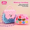 Heart Of The Ocean Makeup Handbag Water Soluble Safe Girls Cosmetic Box Play House Toy Real Glitter Lipstick