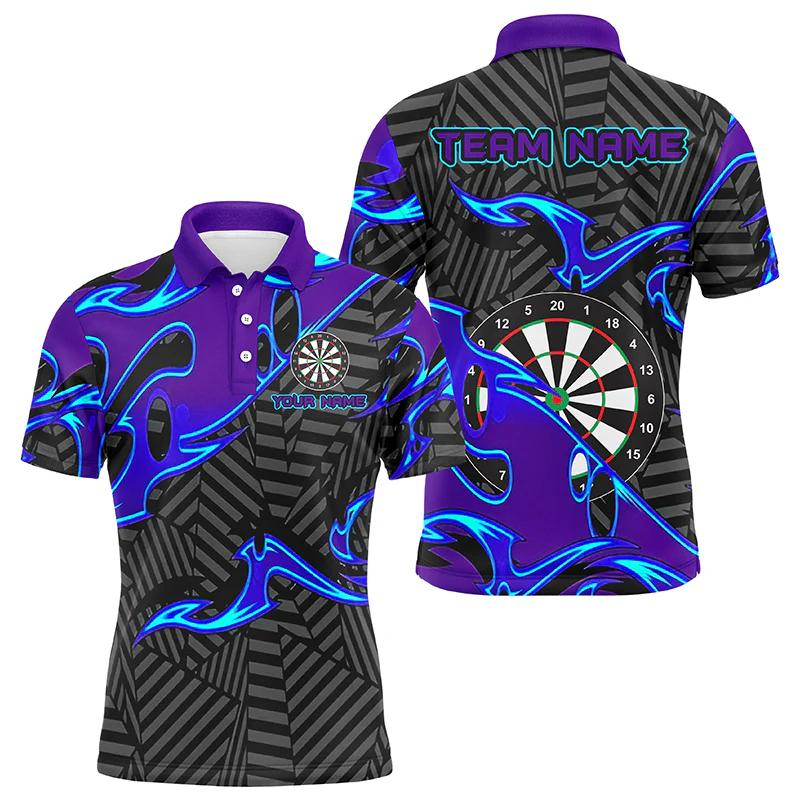 Polo Grafiche Trend Darts da Uomo Moda Estiva Nome Personalizzato Stampa 3D Polo Sportiva Casual Oversize Uniformi di Squadra