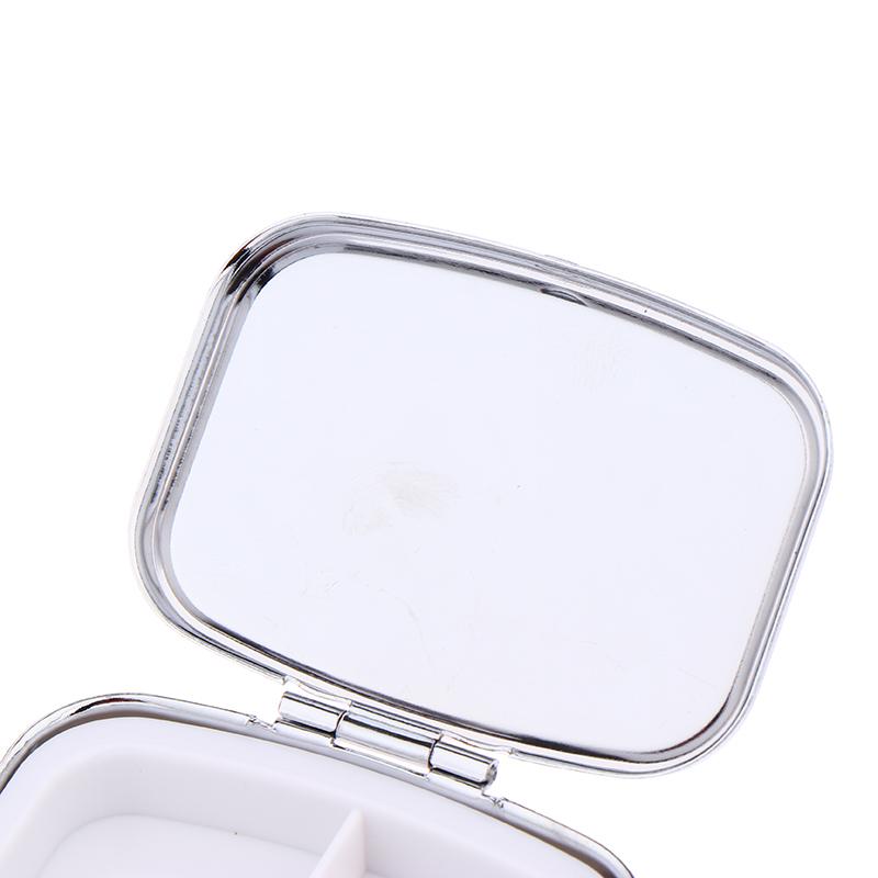 Waterproof Pill Tablet Metal Pill Box Portable Rectangle Round Shape Medicine Case Light-Weight Holder Container Travel Home Use