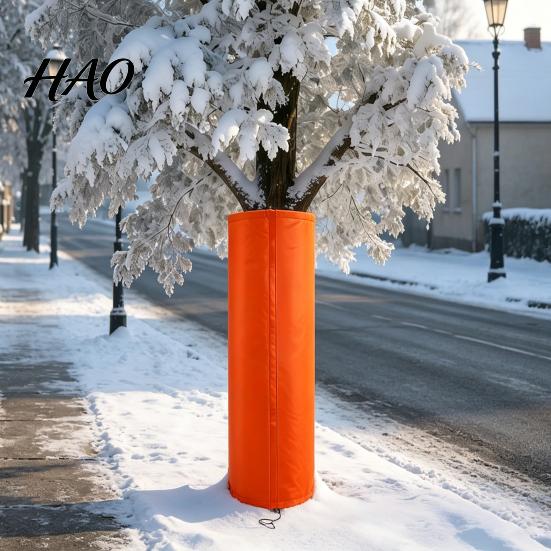 Windproof Tree Shield Trunk Protector, Thermal Insulation Wrap with Drawstring, Freeze Protection Winter Bark for Palms Fruit Trees Guard