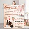 Comfortable Cherry Blossom Tree Print Romantic Style Flannel Blanket, Soft and Warm, Perfect Gift for Best Friends and Family