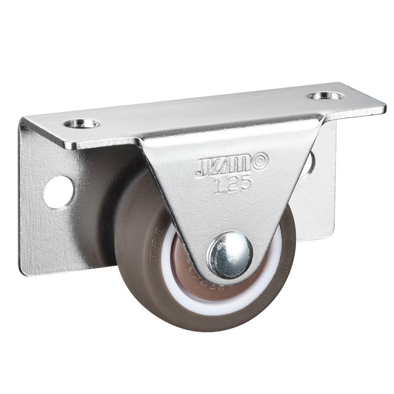 1/4Pcs Silent Rubber Casters, Drawer Wheels, For Furniture Kitchen Cabinet Table ,Of Side Installation Low Profile Replace Wheel