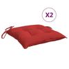 VidaXL Lot de 2 Coussins de Palette, Galette de Siège Imperméable, Coussin de Jardin, Décoration d'Extérieur Terrasse, Rouge 361525