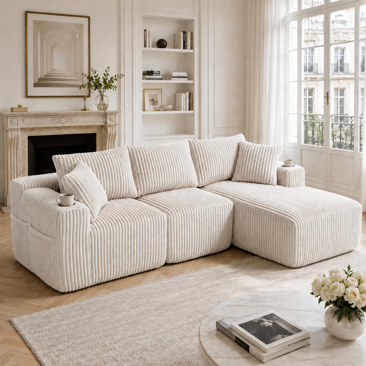 Modular Sofa Set with Chaise Longue