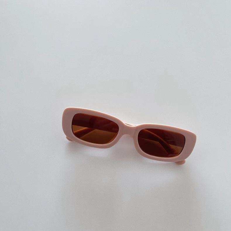 Children Sun Glasses Narrow Square Frame Catwalk Style UV Protection Fashionable Unisex Kids