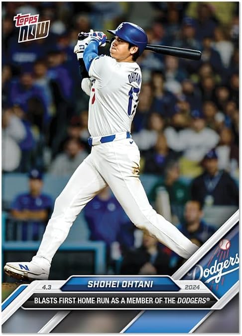 Shohei Ohtani 2024 Topps Now 36 Ohtani Commemorative card of his first home run as a Dodgers player -