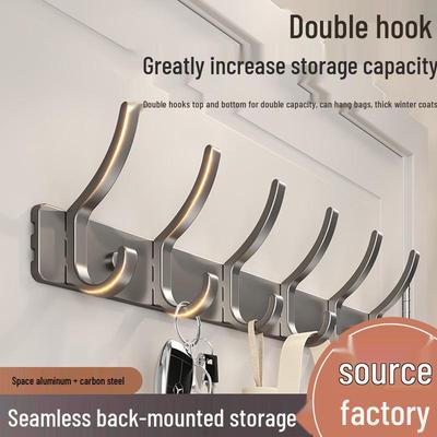 Behind-the-Door Clothes Hanger and Coat Hook - No-Punch, No-Trace Storage Solution