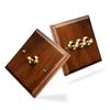 86Mm Wooden Light Switch Panel Black Walnut with Brass Toggle Lever Wall Lamp Switch for Home Lighting Control