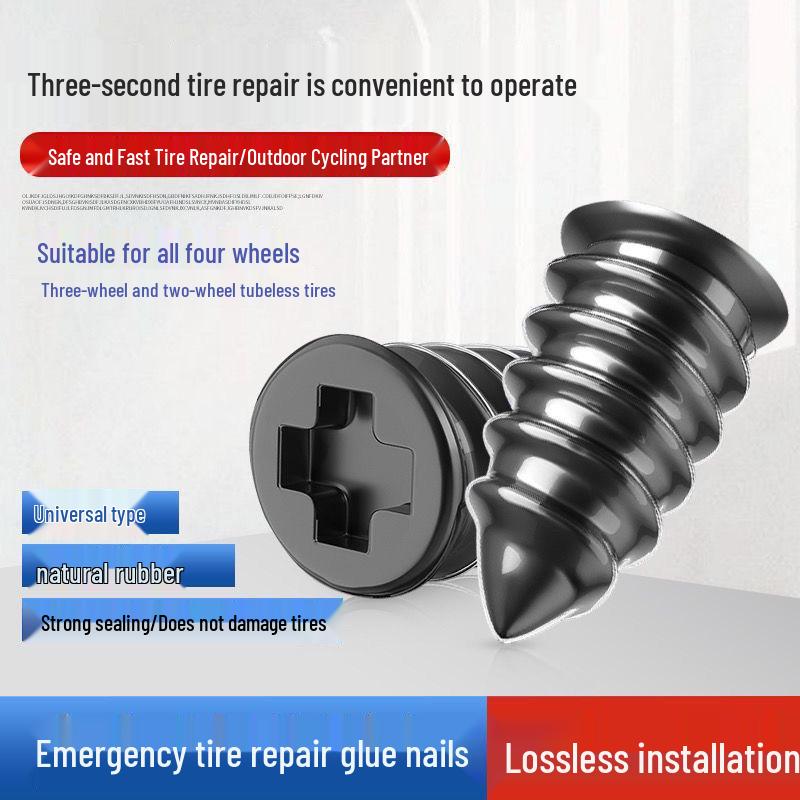 Quick Tire Repair Kit: Mushroom Rubber Nails for Cars & Electric Vehicles