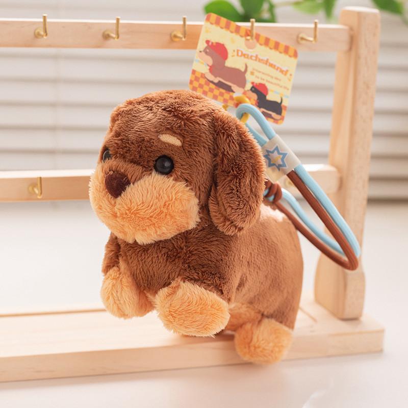 Plush Dog Sausage Toy Keychain Bag Pendant Sausage Dog Coin Purse Accessory