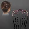 Hair Comb Cubic Zirconic Stable Waved Anti-slip Lightweight Hair Decoration Decorative Smooth Hair Bund Comb Hair Styling Tool
