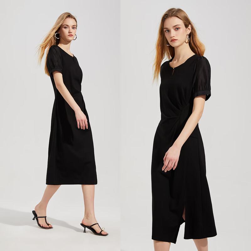 Women's Knit Short Sleeve Midi Dress