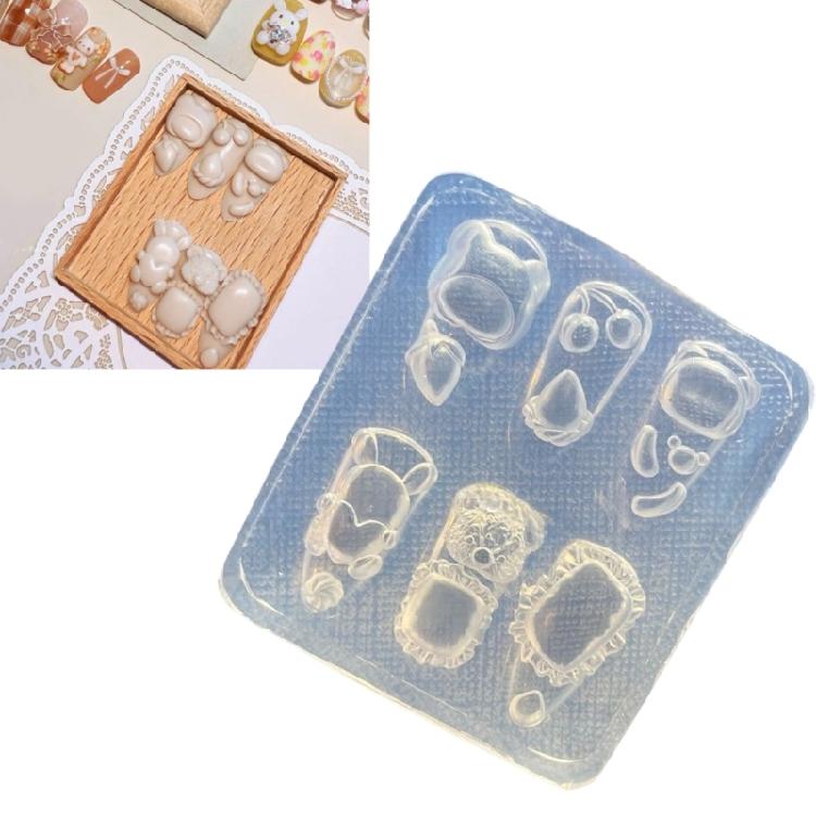 Themed Nail Art Silicone Mold Reusable Tool For 3D Gel Designs And Handmade Jewelry