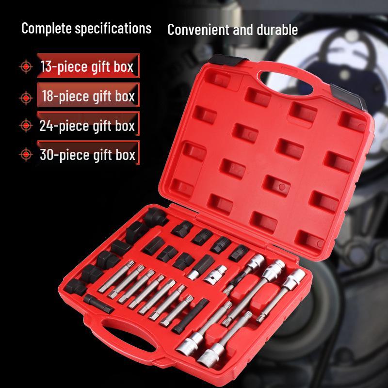 Engine & Auto Repair Tool Kit: 13-Piece Generator Pulley Repair & Installation, 30-Piece Tool Set, 24-Piece Engine Installation Tools