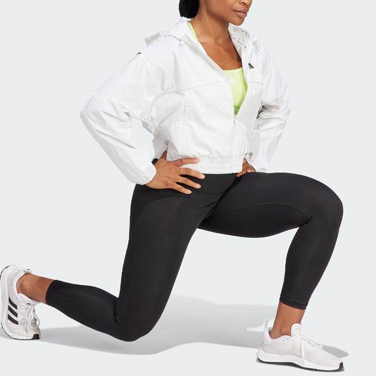Adidas Hyperglam Wind.Rdy Windbreaker Training Fitness Hooded Jacket Women Jackets White IL6976