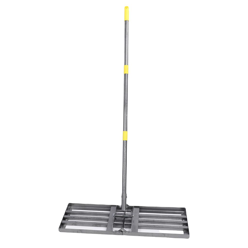 Rastrillo para césped, 30x10 pulgadas Placa de suelo Césped con mango de 48 a 78 pulgadas Rastrillos para jardín para suelo arena Patio trasero Campo de golf Fa