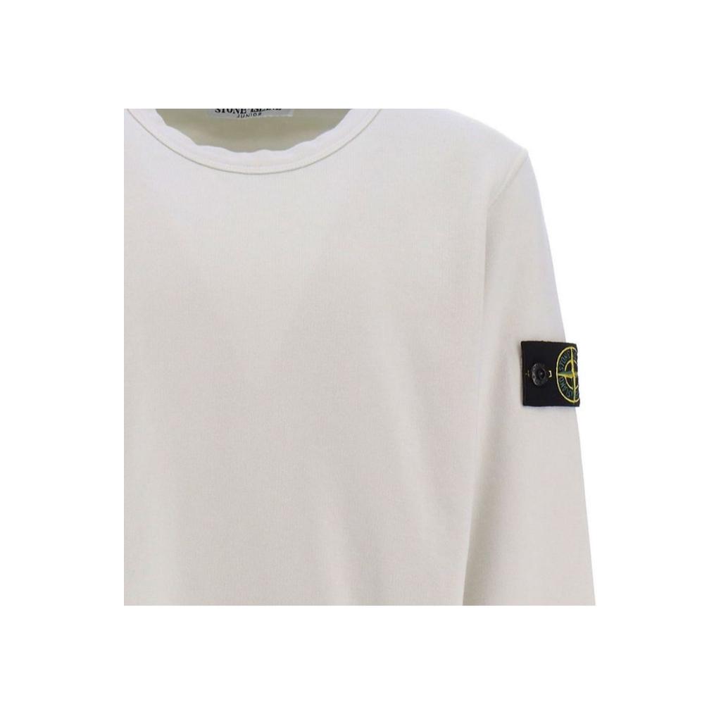 STONE ISLAND Sweatshirt Logo Aufnäher Rundhals Pullover Kinder Oberteile Grau 781661340-V0061