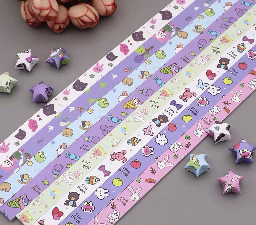 544 listů Origami Paper Stars Ruční ruční práce Origami Lucky Star Paper Folding Origami Star Papírové proužky pro papírové umělecké řemesla