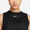 Nike Dri-Fit Solid Reflective Logo Round Neck Tank Top Women Tops Black DQ5941-010