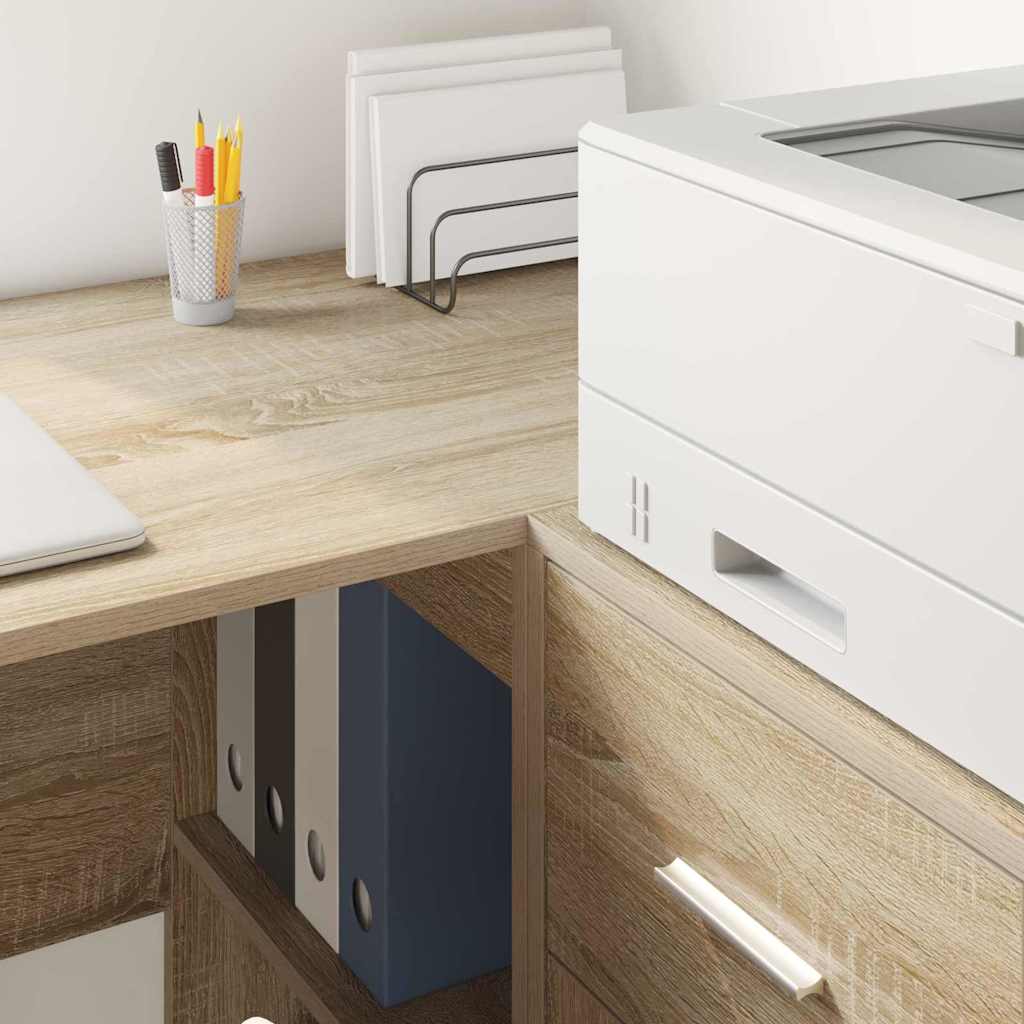 Sideboard with Drawers Sonoma Oak 38 x 34 x 75 cm