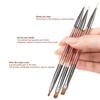 3Pcs Double Ended 7/9/11Mm Liner Painting Brush Nail Art Flat Round Drawing Flowers Diy Petal Pen Tools