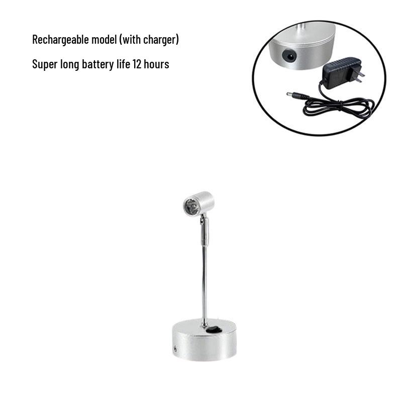 LED Batteriebetriebener Schmuckstrahler für Straßenstände und Schreibtische - Kabelloses Laden