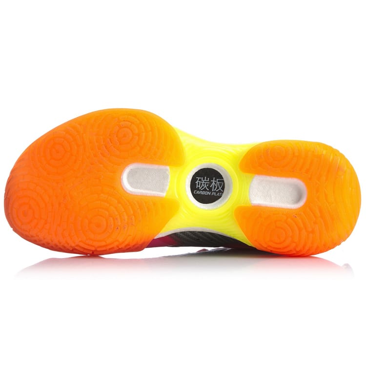 Li Ning Badminton Shoes Women's Low Top Orange Red AYAQ002-2