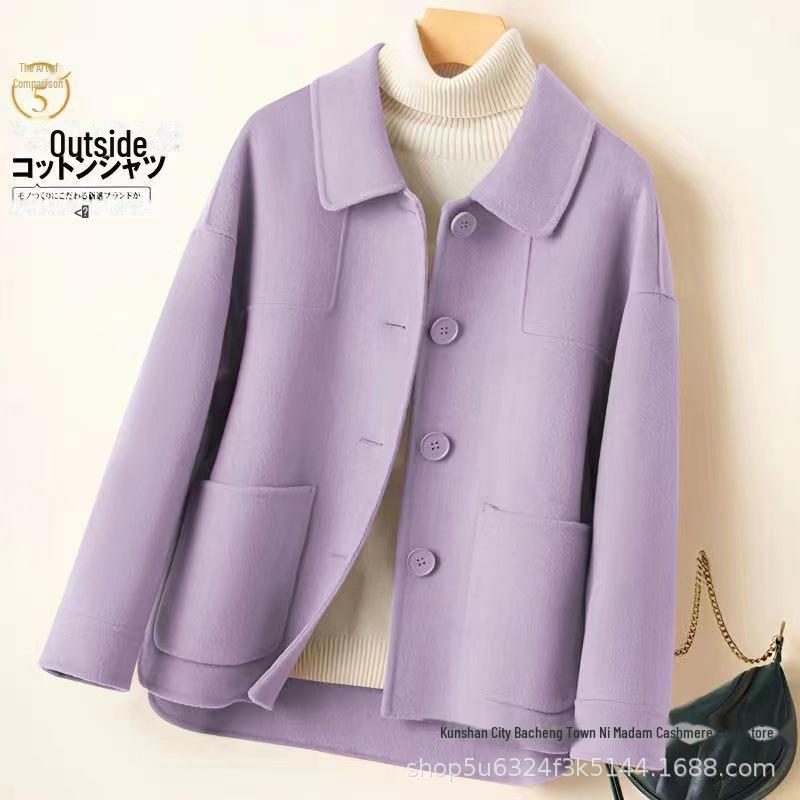 Manteau Cachemire Double Face 100% Laine pour Femme - Coupe Ample pour Automne/Hiver