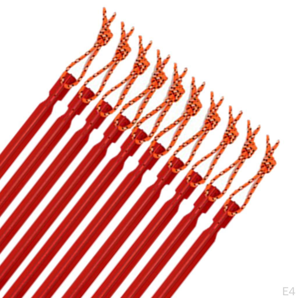 10 Pack Heavy Duty Aluminum Alloy Tent Stakes