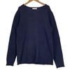 Hermaphrodite Plain Long Sleeve Knit Navy Unisex 46 Used