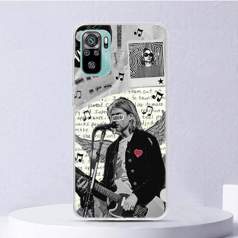 Retro Singer Kurt Cobain Soft Case For Xiaomi Redmi Note 14 14S 13 12S 11S 10S 12 11 10 Phone Cover 11T 11E Pro Plus 9 9S Shell
