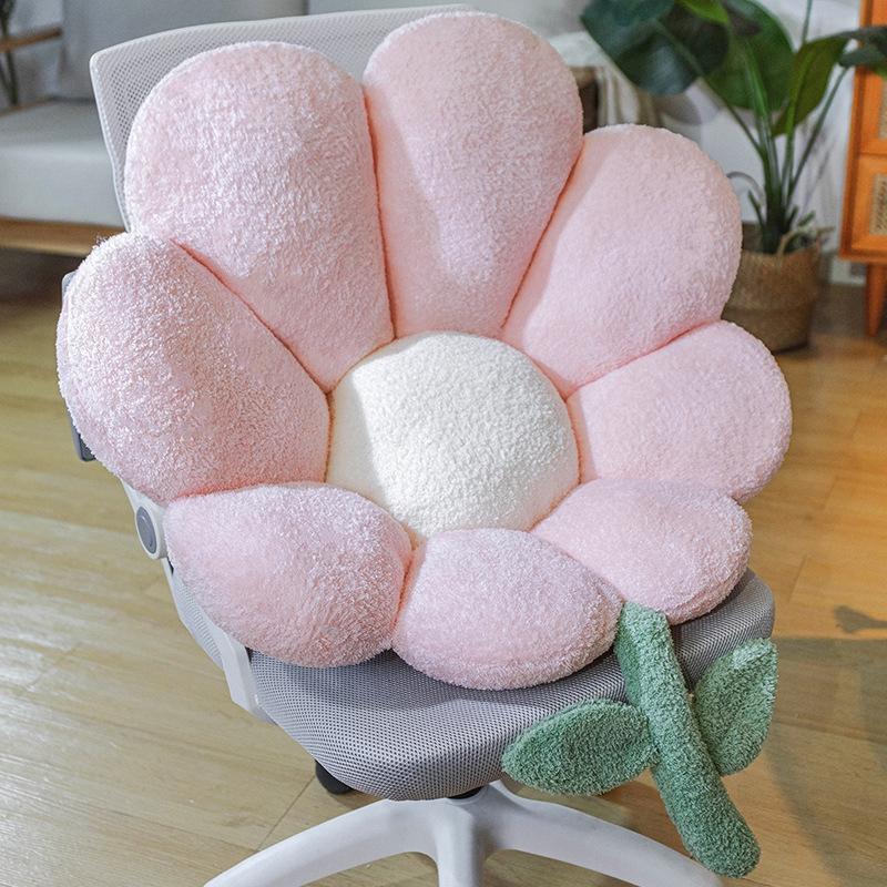 

Soft Sofa Throw Pillows Cute Flower Cushion Home Decor Office Chair Lumbar Sitting Cushions for Kids Friends Christmas Gift S 62x65cm рожевий