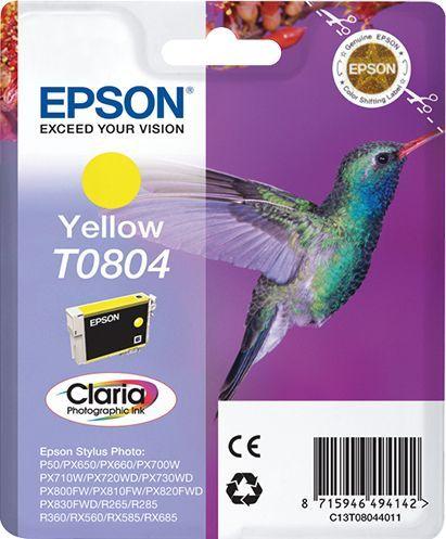EPSON Cartouche d'encre T0804 Jaune - Colibri (C13T08044011)