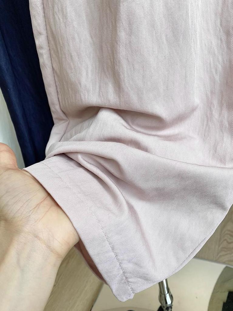 2025 Spring Korean Sweet Slimming High Waist Pink Straight Leg Pants for Women