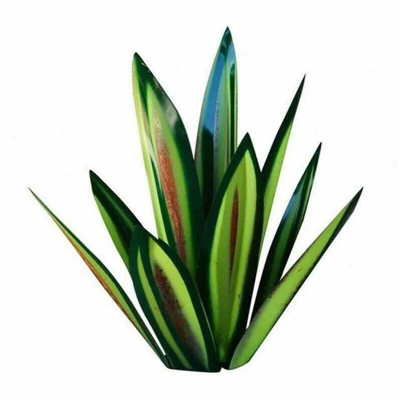 DIY Kovové umění Tequila Rustikální socha 9 listů Zahradní dvorní socha Domácí dekorace