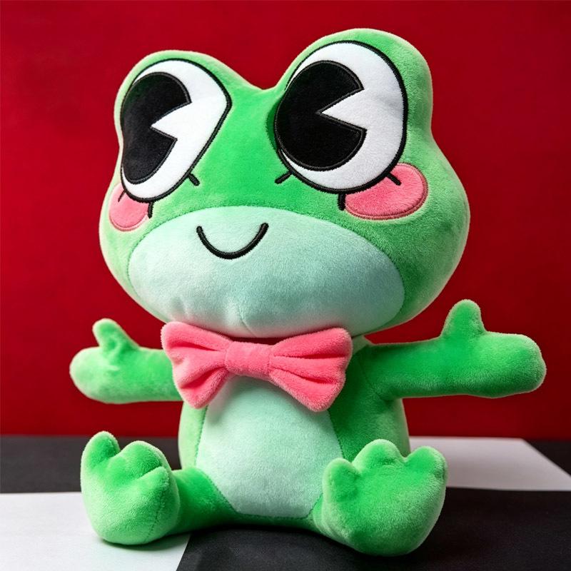 New Ribbit Frog Plush Anime Cute Green Frog Ribbet Peripherals Plush Toy Soft Collection Doll Cosplay Props Gift
