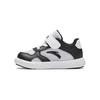 Kids Synthetic Leather Comfortable Non-Slip Shock Absorbing Wear-Resistant Low-Top Walking Shoes Baby Shoes White Black A12430076-2