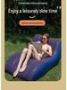 Inflatable S-Shaped Lazy Lounger: Foldable Indoor/Outdoor Flocked Sofa for Relaxation