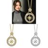 Korean Style Sparkle Star Necklace With Alloy Gemstone Pendant For Winter Fashion