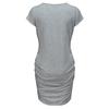 Women Pregnant Short Sleeve Pregnant   Maternity Dress Solid Print Skirt